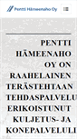 Mobile Screenshot of penttihameenaho.fi